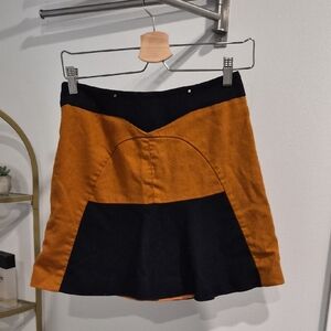 Minimum Black and Orange Mini Skirt